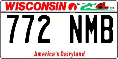 WI license plate 772NMB