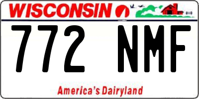 WI license plate 772NMF