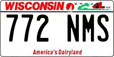 WI license plate 772NMS
