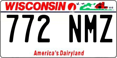 WI license plate 772NMZ