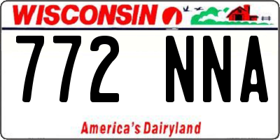 WI license plate 772NNA