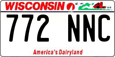 WI license plate 772NNC