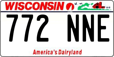 WI license plate 772NNE