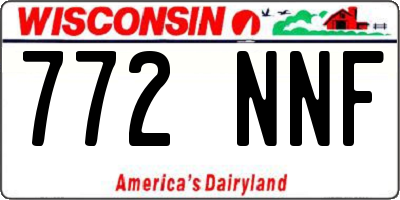 WI license plate 772NNF