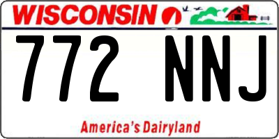 WI license plate 772NNJ
