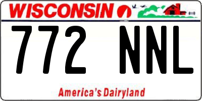 WI license plate 772NNL