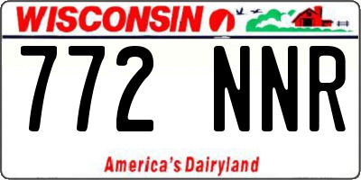 WI license plate 772NNR