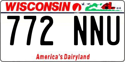 WI license plate 772NNU