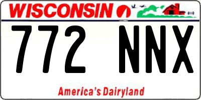 WI license plate 772NNX