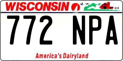 WI license plate 772NPA