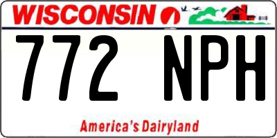 WI license plate 772NPH