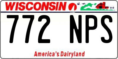WI license plate 772NPS