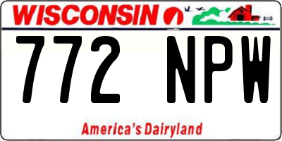 WI license plate 772NPW