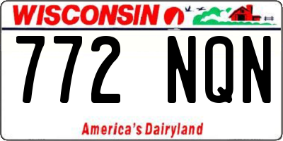 WI license plate 772NQN