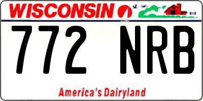 WI license plate 772NRB
