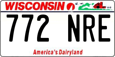 WI license plate 772NRE