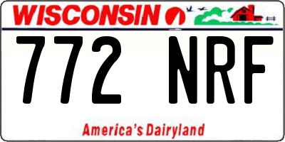 WI license plate 772NRF