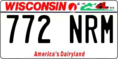 WI license plate 772NRM
