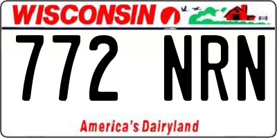 WI license plate 772NRN