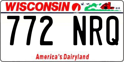 WI license plate 772NRQ