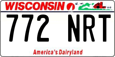 WI license plate 772NRT