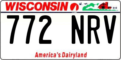 WI license plate 772NRV