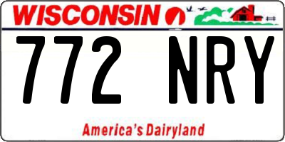 WI license plate 772NRY
