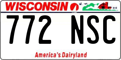 WI license plate 772NSC