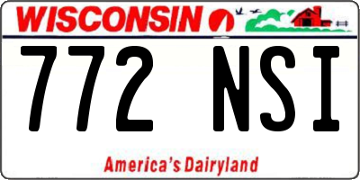 WI license plate 772NSI