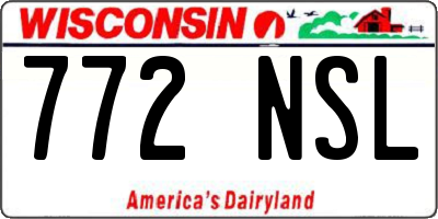 WI license plate 772NSL