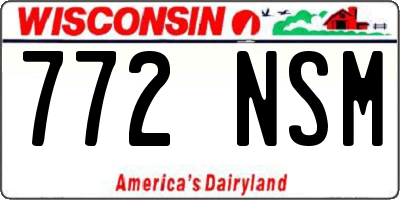 WI license plate 772NSM