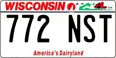 WI license plate 772NST