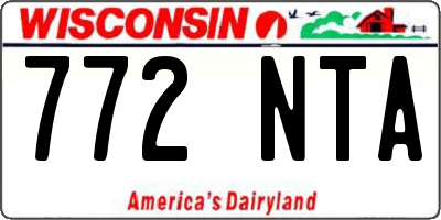 WI license plate 772NTA