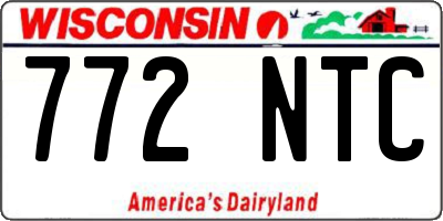 WI license plate 772NTC