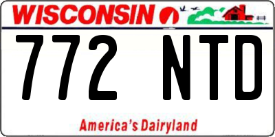 WI license plate 772NTD