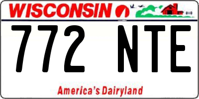 WI license plate 772NTE