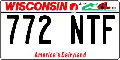 WI license plate 772NTF
