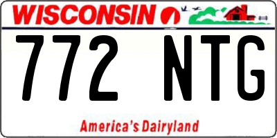 WI license plate 772NTG