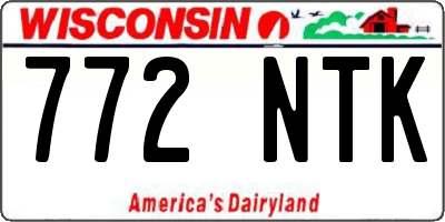 WI license plate 772NTK