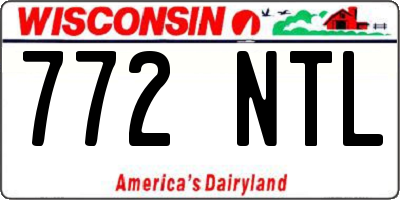 WI license plate 772NTL