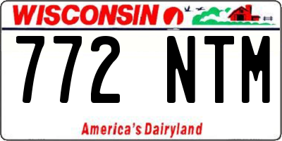 WI license plate 772NTM