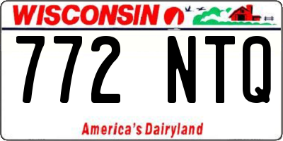 WI license plate 772NTQ