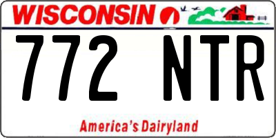 WI license plate 772NTR