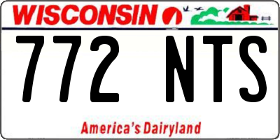 WI license plate 772NTS