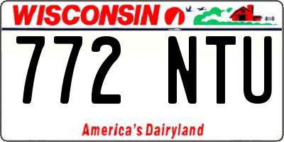 WI license plate 772NTU