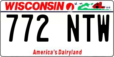WI license plate 772NTW