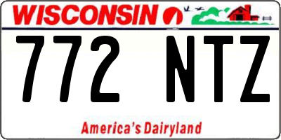 WI license plate 772NTZ