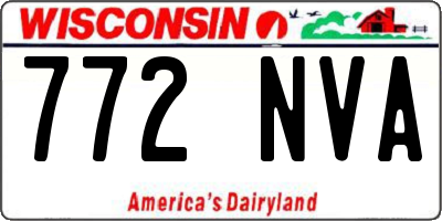 WI license plate 772NVA