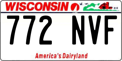 WI license plate 772NVF