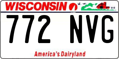 WI license plate 772NVG